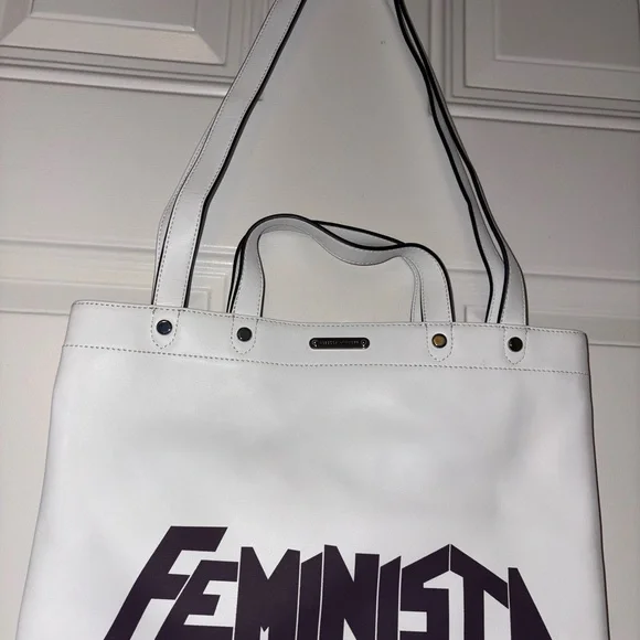 Rebbeca Minkoff White Feminista Tote Bag - Picture 2 of 2